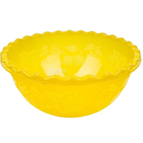Al-Plastic, Таз для фруктів, пластик, жовтий, 9 л