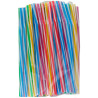 4HoReCa, Трубочки коктейльні з гофрою, 100 шт., 24 см, люмінісцентні, кольорові, пластикові