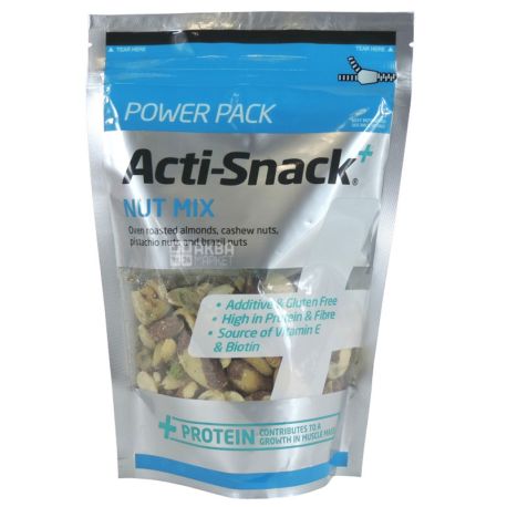 Acti-Snack, Смесь орехов, миндаль, кешью, фисташки, 200 г