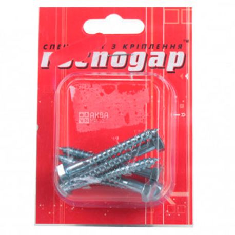 Lord, universal screw D6mm x L50 mm, pack of 6 pcs.