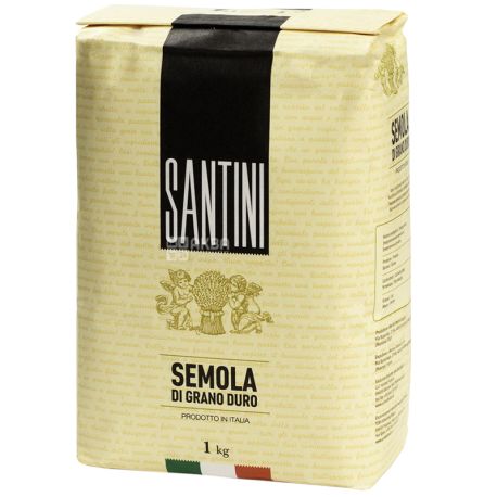 Flour of durum wheat Semola 1kg, Santini