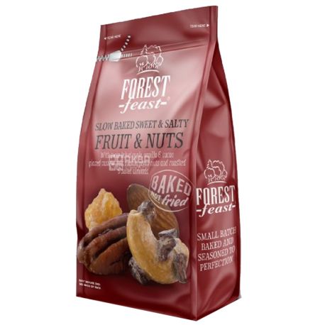 Forest Feast, Смесь фруктов и орехов жареных солено-сладкая, 175 г 