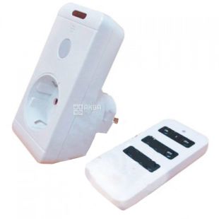 Lemanso, LM 682, Лемансо, Одинарная дистанционная розетка с пультом, до 30 м