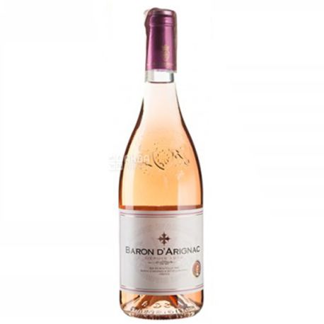 Baron d'Arignac, Вино розовое полусладкое, 0,75 л