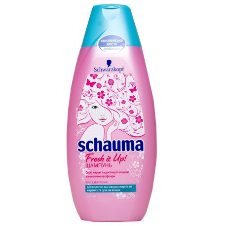 Schauma Fresh it Up, 400 мл, Шампунь, Для жирных у корней и сухих на кончиках