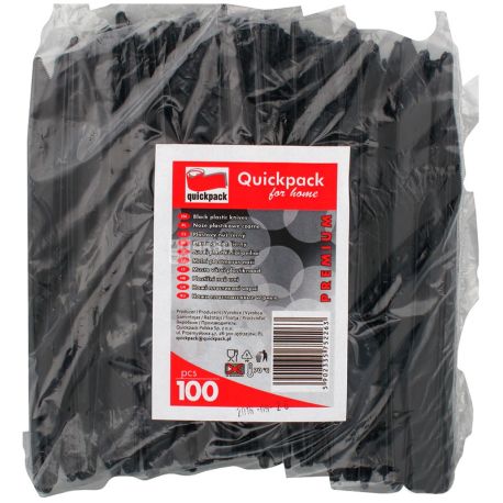 Quickpack, Нож одноразовый прочный, черный, 100 шт.