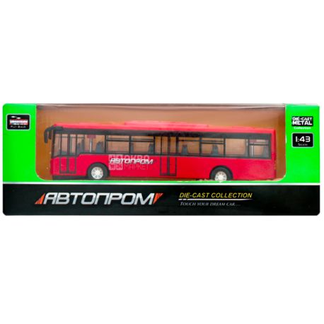 Automotive industry, toy car, bus, metal, for children from 3 years
