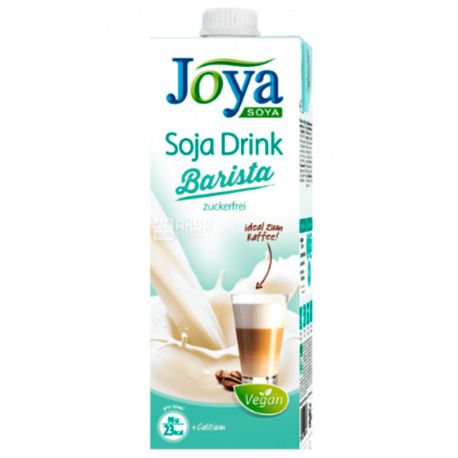 Joya Soja Barista, 1 л, Джоя, Соевое молоко Бариста, кальций, витамины, без сахара и лактозы