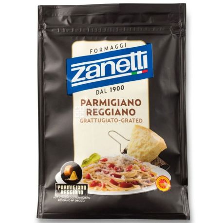 Zanetti Parmigiano Reggiano, Сир тертий пармезан, 100 г