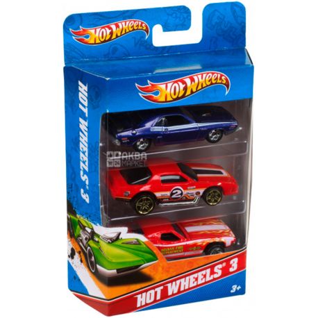 Hot Wheels, Іграшковий набір, автомобілі базові, дітям з 3-х років, 3 шт.