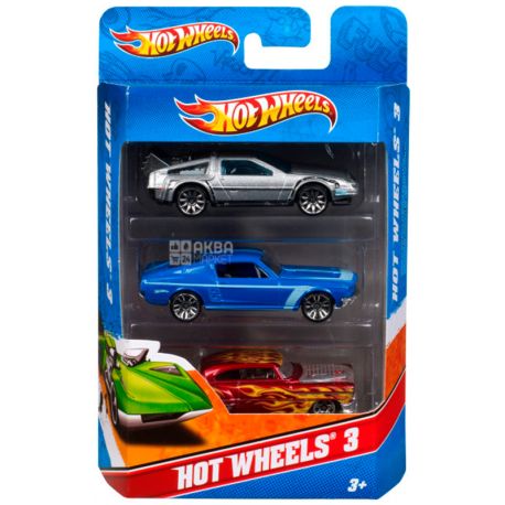Hot Wheels, Toy set, base cars, children from 3 years, 3 pcs.