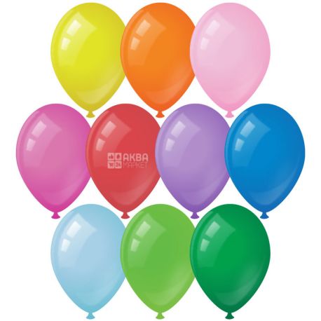 Balloons, 14 x 30 cm, assorted, 10 pcs.