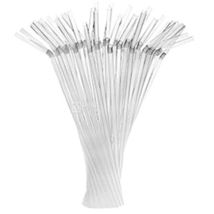 4HoReCa, Трубочки коктейльные с гофрой, 1000 шт., 21 см, прозрачные, пластиковые