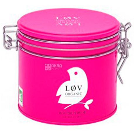 LoV Organic, Rose, 100 г, Чай Лов Органик, Роза, Органический ройбуш, ж/б