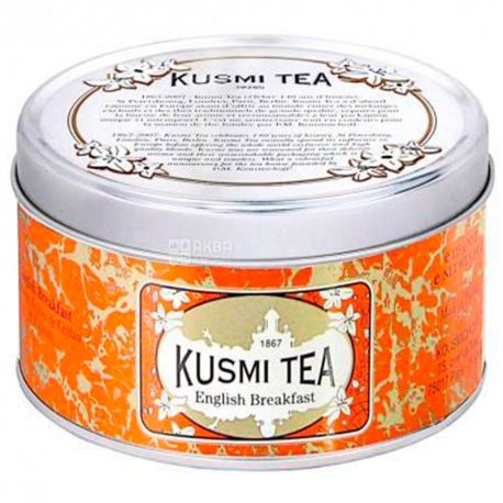 Kusmi Tea, English Breakfast, 125 г, Чай Кусмі Ті, Англійський сніданок, чорний, ж/б