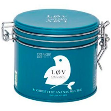 LoV Organic, Organic Rooibos Tea, Pineapple Mint, 100 g