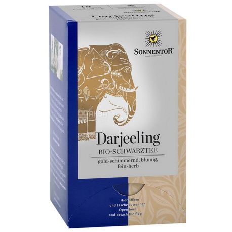 Sonnentor Darjeeling, 18 пак., по 1,5 г, Чай Соннентор, Дарджилінг, чорний органічний
