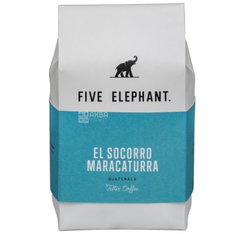 Five Elephant, Кофе в зернах, Гватемала Эль Сокорро Маракатурра, 284 г