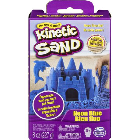 Wacky-Tivities, Песок для творчества Kinetic Sand Neon, голубой, 227 г