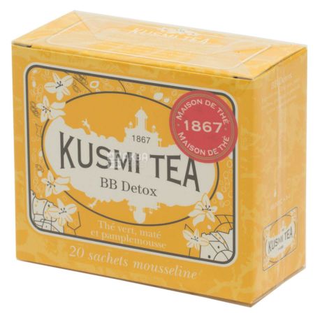 Kusmi Tea, Blend BB-Detox, packaged, 20x2.2 g