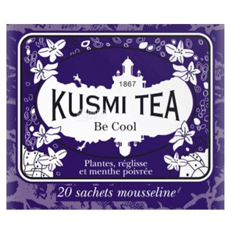 Kusmi Tea, Herbal Tea Be Calm, packaged, 20x2.2 g