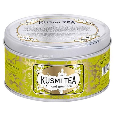 Kusmi Tea, Almond, 125 г, Чай Кусмі Ті, Мигдаль, зелений, ж/б