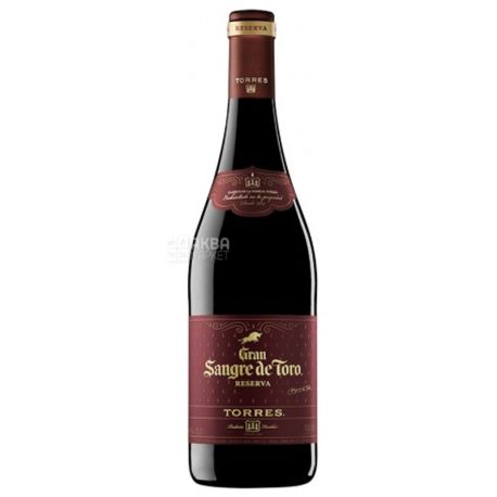 Torres, Gran Sangre de Toro, Вино червоне сухе, 0,75 л