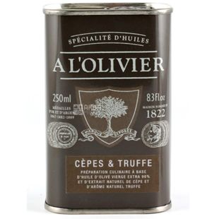 A L'Olivier, Масло оливковое с белыми грибами и трюфелями, 250 мл