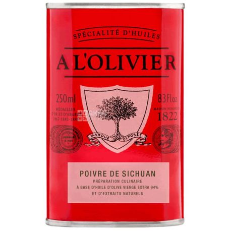 A L'Olivier, Масло оливковое экстра-Верджин с сычуаньским перцем, 250 мл