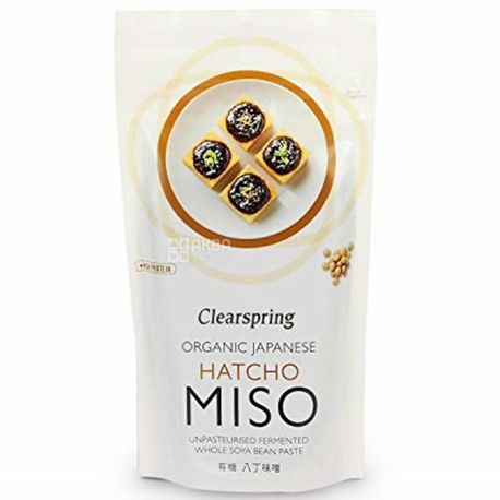 Clearspring Hatcho Miso, Unpasteurized Organic Soy Paste, 300 g