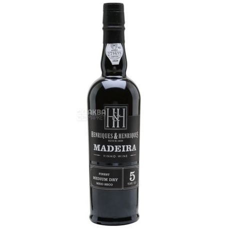 Henriques&Henriques, Finest Medium Dry, Вино белое крепленое, 0,5 л