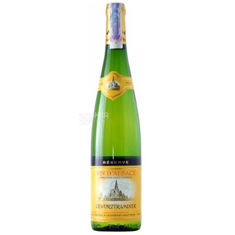 Hunawihr Gewurztraminer Reserve Semi-Sec, Вино белое полусухое, 0,75 л