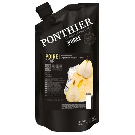 Ponthier, Пюре Груша, охлажденное,1 кг