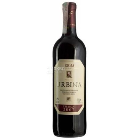 Urbina, Crianza, Вино червоне сухе, 0,75 л