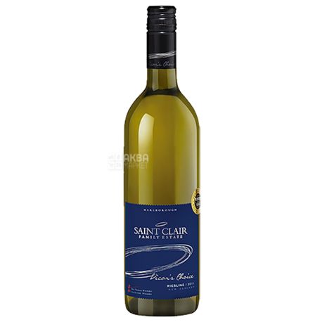 Saint Clair, Вино біле напівсухе Riesling Vicar's Choice, 0,75 л
