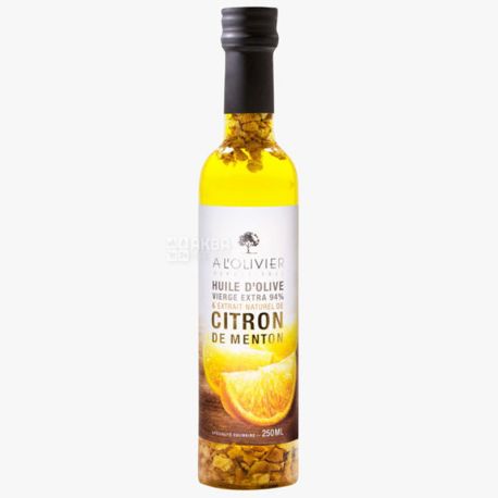 A L'Olivier, Масло оливковое Extra Virgin, из Ментона, с лимоном, 0,25 л