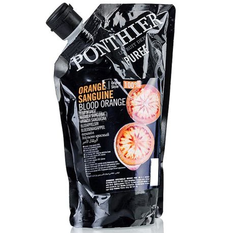 Ponthier, Puree 100% fruit Red orange chilled, 1kg