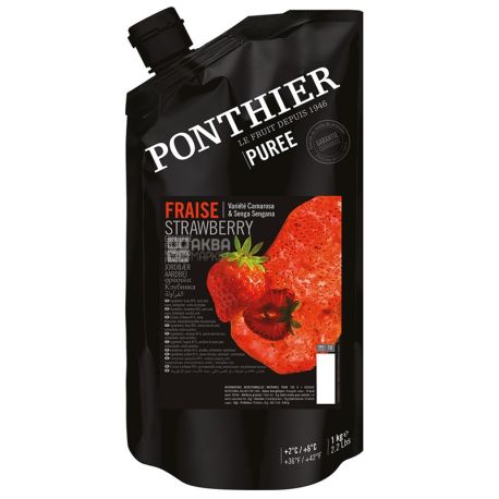Ponthier, Пюре Клубника охлажденное, 1 кг
