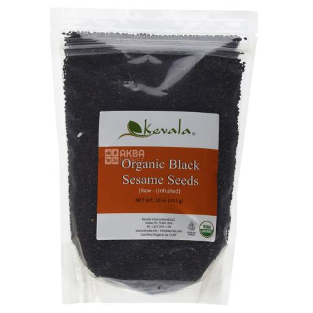 Kevala, Sesame Black Raw Organic, 453 g