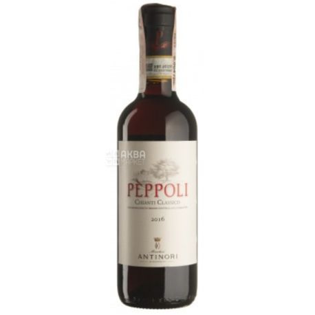 Pepolli Chianti Classico 2016, Marchesi Antinori, Вино червоне сухе, 0,375 л