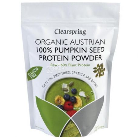 Clearspring, Протеин из семян тыквы, органический, 350 г