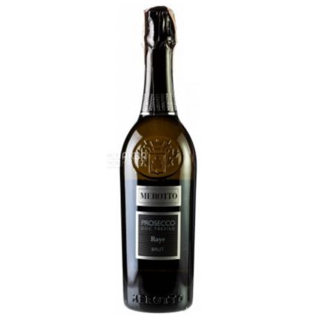 Merotto, Raye Prosecco Brut, Вино ігристе біле Брют, 0,75 л
