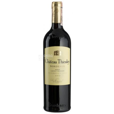 Chateau Thieuley, Вино червоне сухе Bordeaux, 0,75 л