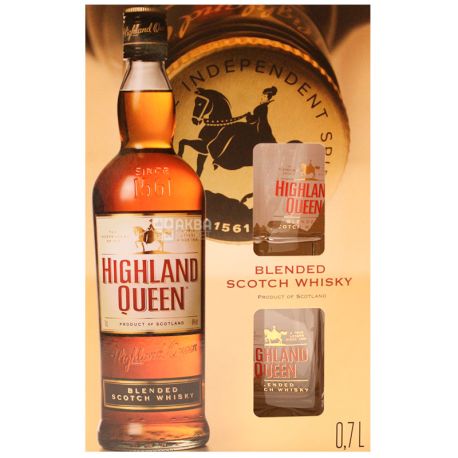 Glenmorangie Highland Queen, Набір Віскі, 0,7 л + 2 стакана