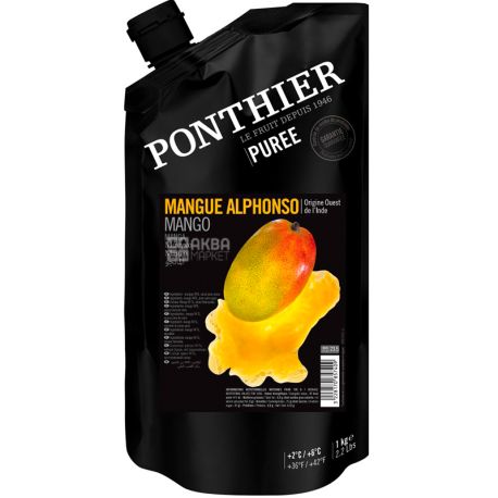 Ponthier, Пюре Манго Альфонсо охлажденное, 1 кг