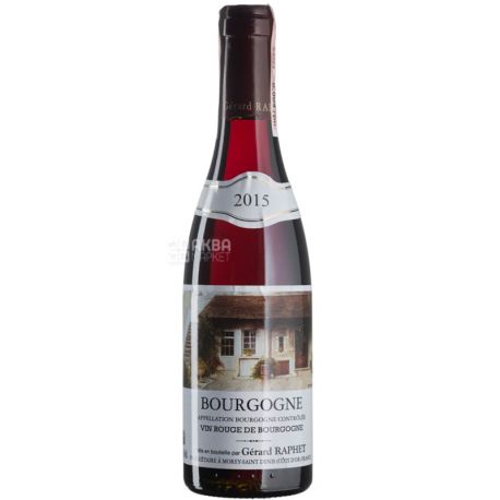 Bourgogne, Gerard Raphet, Вино красное сухое, 0,375 л