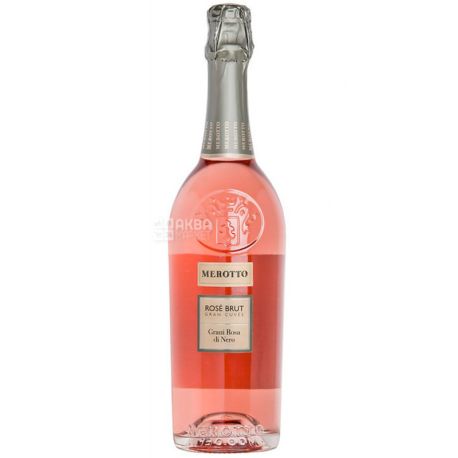 Merotto, Grani Rosa Di Nero Rose Brut, Вино рожеве Брют, 0,75 л