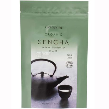 Clearspring Sencha, 125 г, Чай Кліаспрінг, Сенча, зелений, органічний