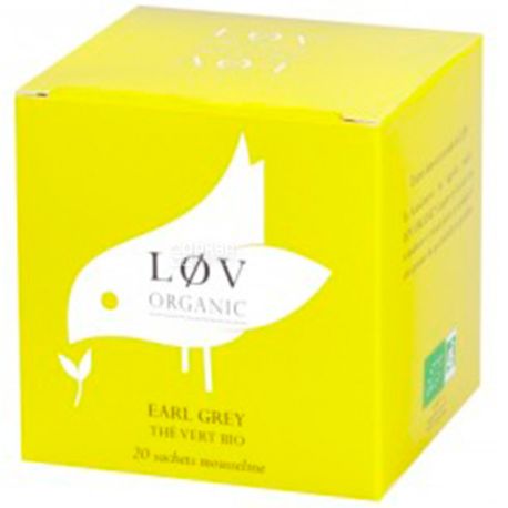 LoV Organic, Earl Grey, 20 пак., Чай Лов Органик, Эрл Грей, Зеленый органический