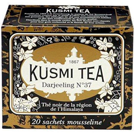 Kusmi Tea, Darjeeling, 20 пак. х 2,2 г, Чай Кусми Ти, Дарджилинг, черный